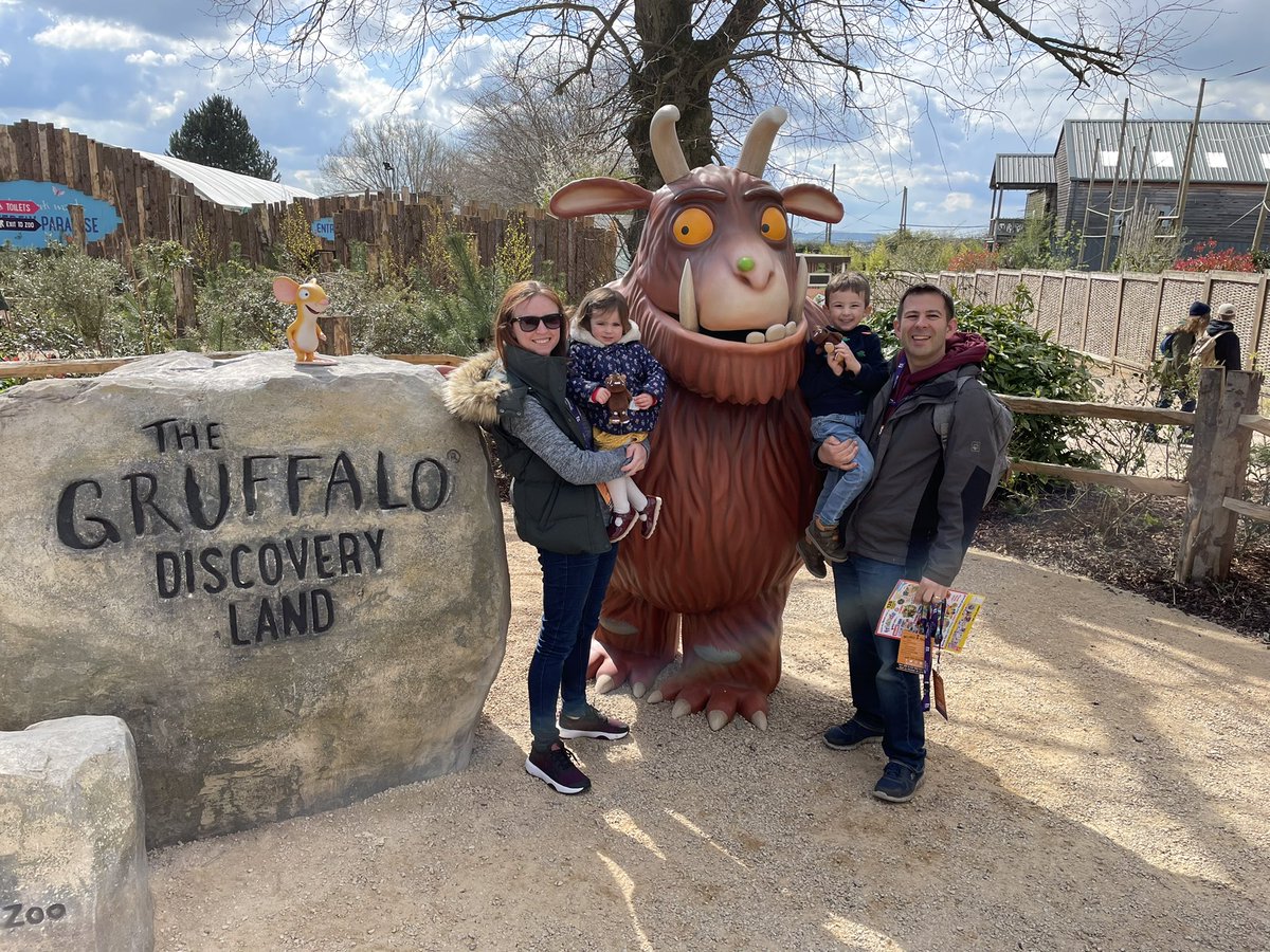 Big thanks to <a href="/TwycrossZoo/">Twycross Zoo</a> for the sneak peak of their new Gruffalo Discovery Land today… it was a big hit!