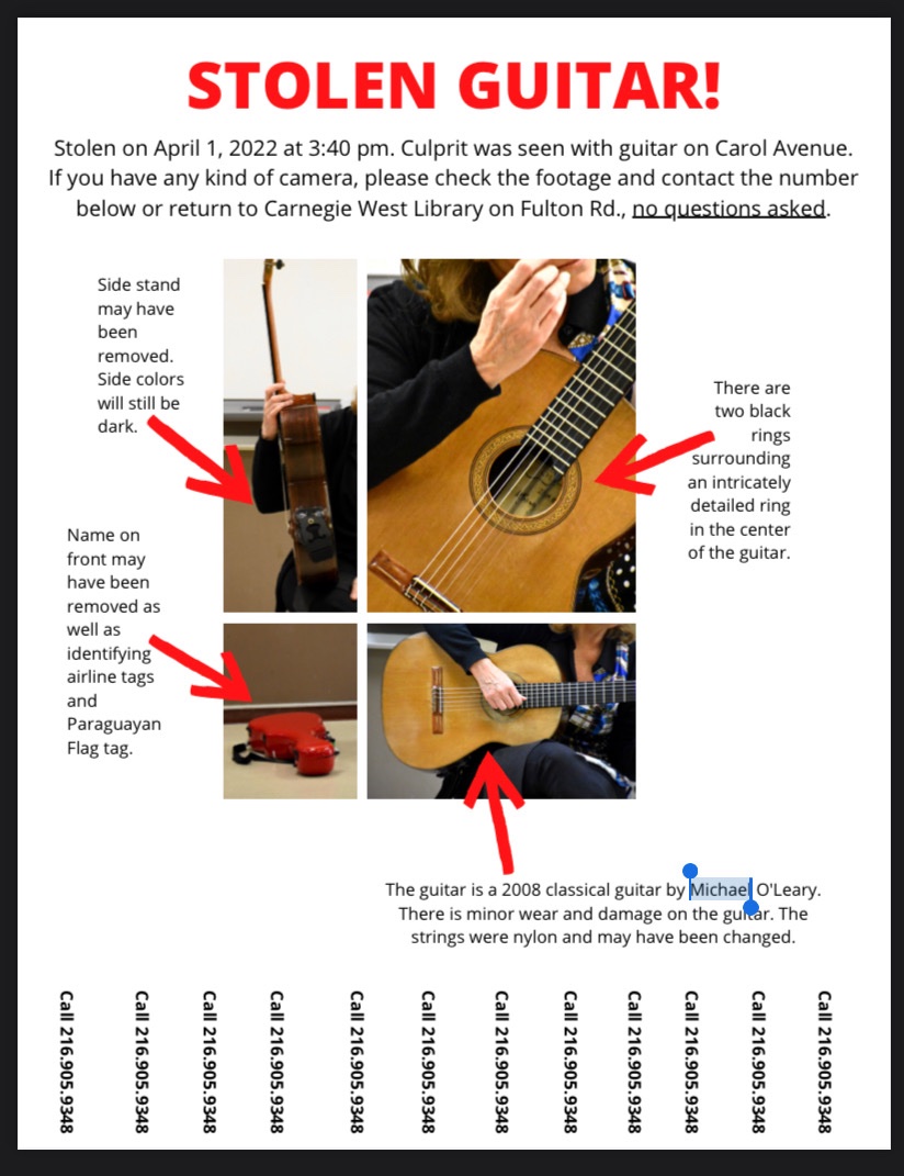 stolen martin guitar serial numbers