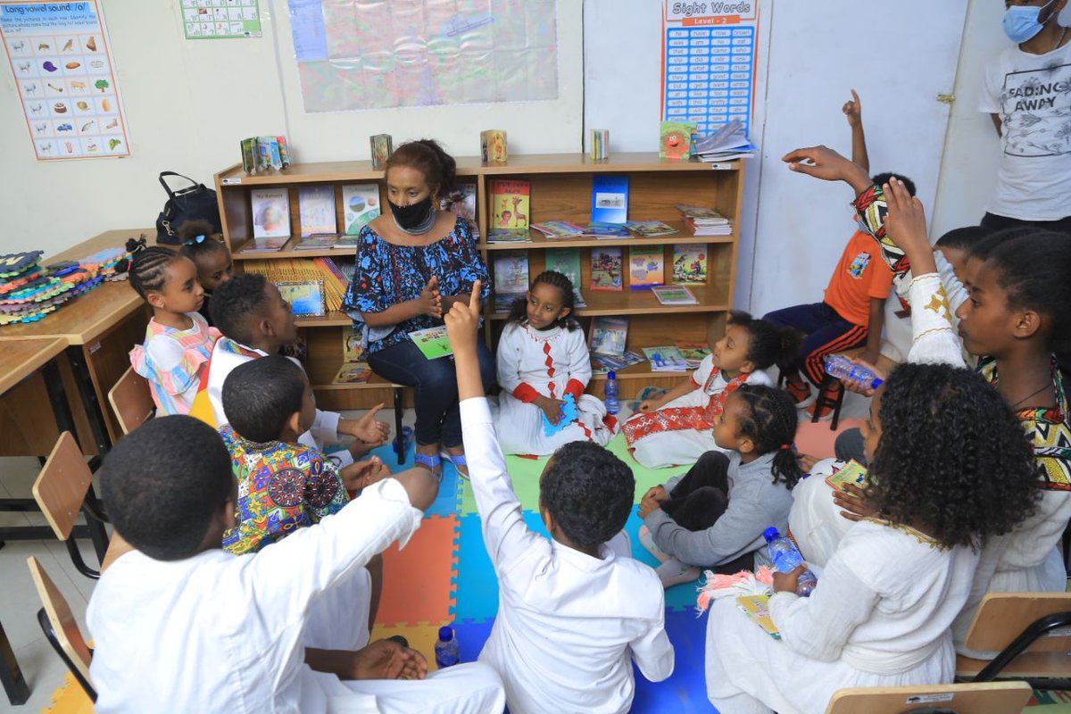 EthiopiaReads's tweet photo. Gotera Condo Childrens #Library inauguration last weekend was welcomed by THRILLED residents! THANKS to the Diplomat Spouse Group of Ethiopia for the funding and National Library for support Gotera! Teamwork makes the dream work! #AddisAbaba #Ethiopia #ThoseWhoReadBloom https://t.co/NwPJ4OpSb8