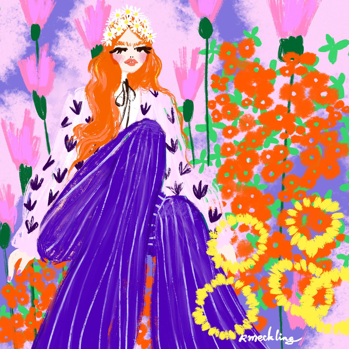 RachaelMeckling's tweet photo. Wildflowers don’t care where they grow. #digitalpainting #colorful https://t.co/EW3jk1BAaI