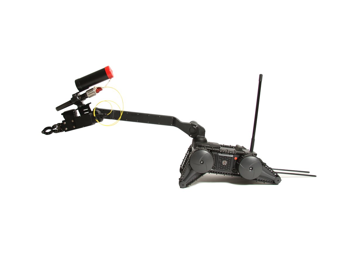 IncRobotex's tweet image. Our one-man deployable robot provides fast and reliable threat assessment for EOD and bomb teams with the AVATAR® EOD Robot. Easily mount the CarbonFire 10 PAN Disrupter to allow the user to aim and fire the disrupter from a safe distance.

#RoboteX #ProtectingThoseThatProtect