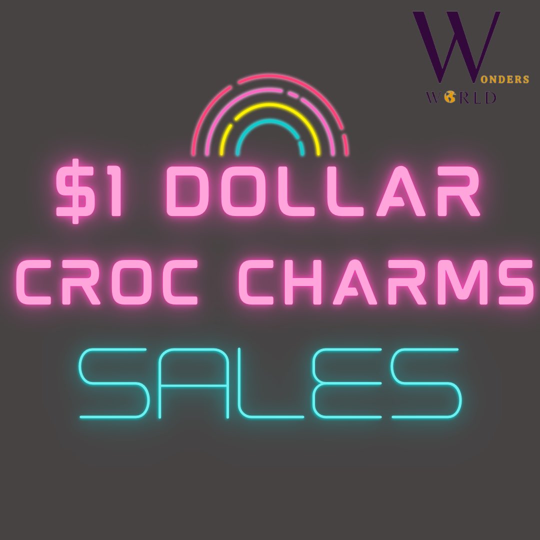 wondersworldd's tweet photo. All Croc Charms are on sale for $1! 
BIG SALE ✨🛍🥳 https://t.co/HuIxvrHMHM