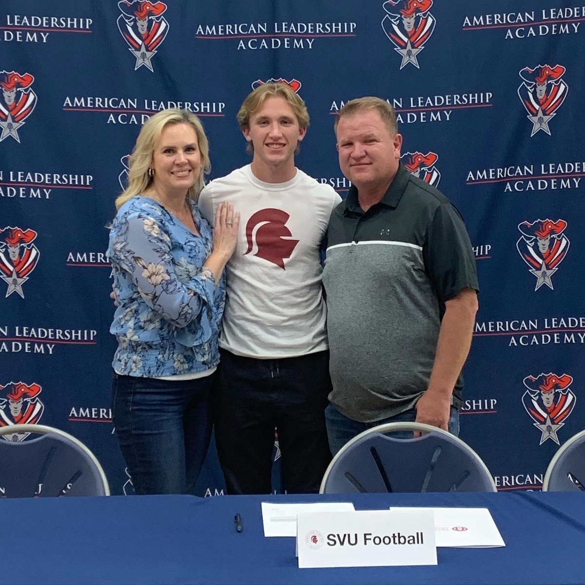 Congrats to our students who signed their National Letters of Intent yesterday! Proud of their commitment on and off the field/track! Logan Hubler <a href="/BYUTFXC/">BYU Track & Field/Cross Country</a> and Brennick Richins <a href="/knight_ftbl/">SVU Knights Football</a> Great work Patriots! #GoPatriots #PatriotPride #NationalSigningDay #alaschools