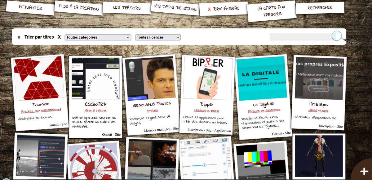 Avant la refonte de l'interface du site, le BRIC-A-BRAC revient et fait peau neuve ! 

Tout prêt pour recevoir la montagne de ressources que nous avons accumulées depuis presqu'un an ! 

Les modifications sont surtout techniques pour nous permettre l'ajout de nouvelles fonctions