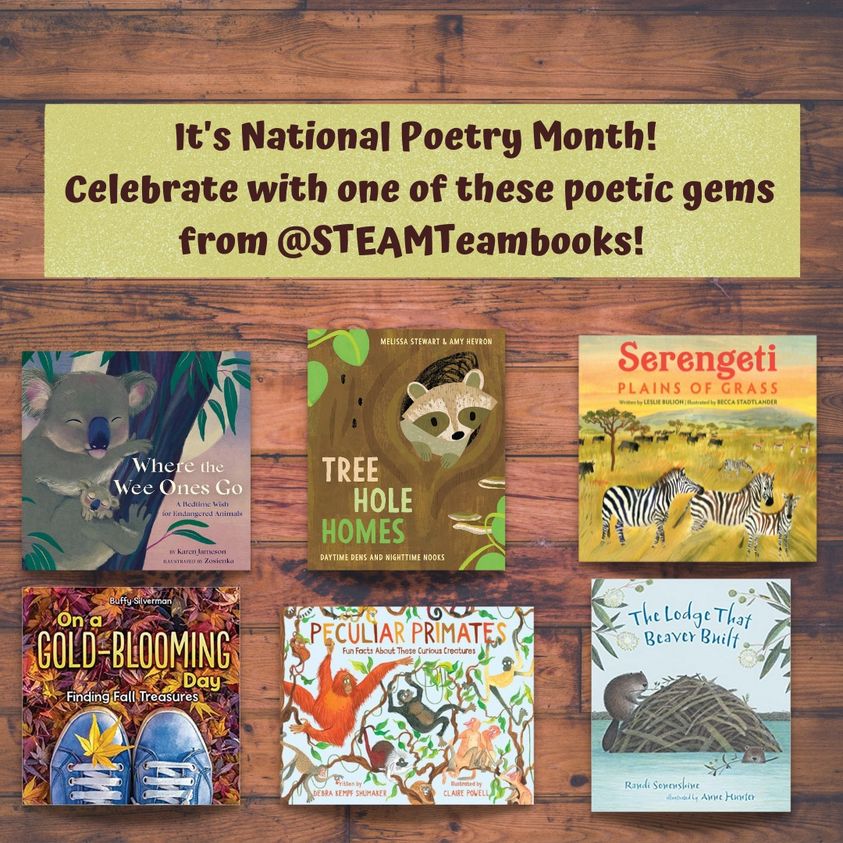 Melissa Stewart (@mstewartscience) on Twitter photo Check out these new and upcoming books that celebrate lyrical, poetic text and #STEM
<a href="/PeachtreePub/">Peachtree Publishing Company</a>
<a href="/randomhousekids/">Random House Children's Books</a>
#scicomm @amyhevron <a href="/anniekelley/">Annie Kelley</a> @LeslieBulion <a href="/rsonenshine/">Randi Sonenshine</a> <a href="/Candlewick/">Candlewick Press</a> <a href="/LernerBooks/">Lerner Books</a> @ShumakerDebra @BuffySilverman #KidsLoveNonfiction Check out these new and upcoming books that celebrate lyrical, poetic text and #STEM
<a href="/PeachtreePub/">Peachtree Publishing Company</a>
<a href="/randomhousekids/">Random House Children's Books</a>
#scicomm @amyhevron <a href="/anniekelley/">Annie Kelley</a> @LeslieBulion <a href="/rsonenshine/">Randi Sonenshine</a> <a href="/Candlewick/">Candlewick Press</a> <a href="/LernerBooks/">Lerner Books</a> @ShumakerDebra @BuffySilverman #KidsLoveNonfiction