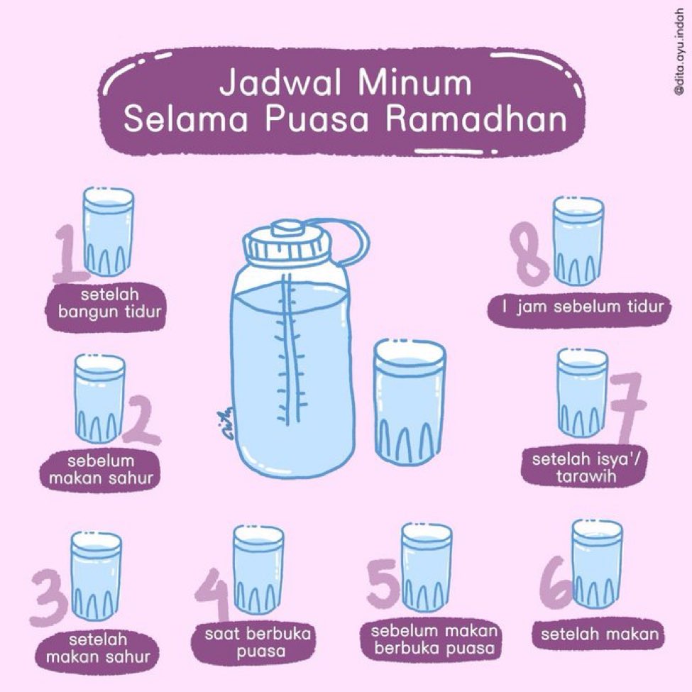Jinniesgvrl's tweet photo. @tanyakanrl Utk mnum, smoga ini bs jd acuan buat km ya biar ga dehidrasi.
Klo mkanan mungkin km bs cari makanan yg seratnya tinggi dan gizinya jg seimbang. Klo mau WO bs di sore hari klo aku liat bbrapa yg ku baca. Gluck sender! https://t.co/lhWzrZwrZZ