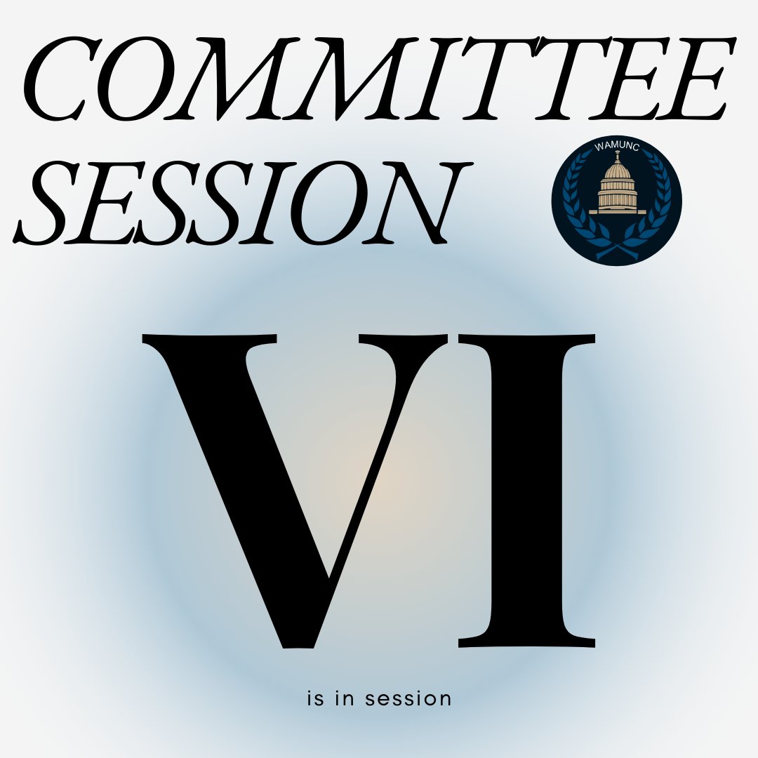 WAMUNC's tweet photo. Committee Session VI is starting now! Head on over to your committee zoom! See you there. https://t.co/UXf9t9Kui8