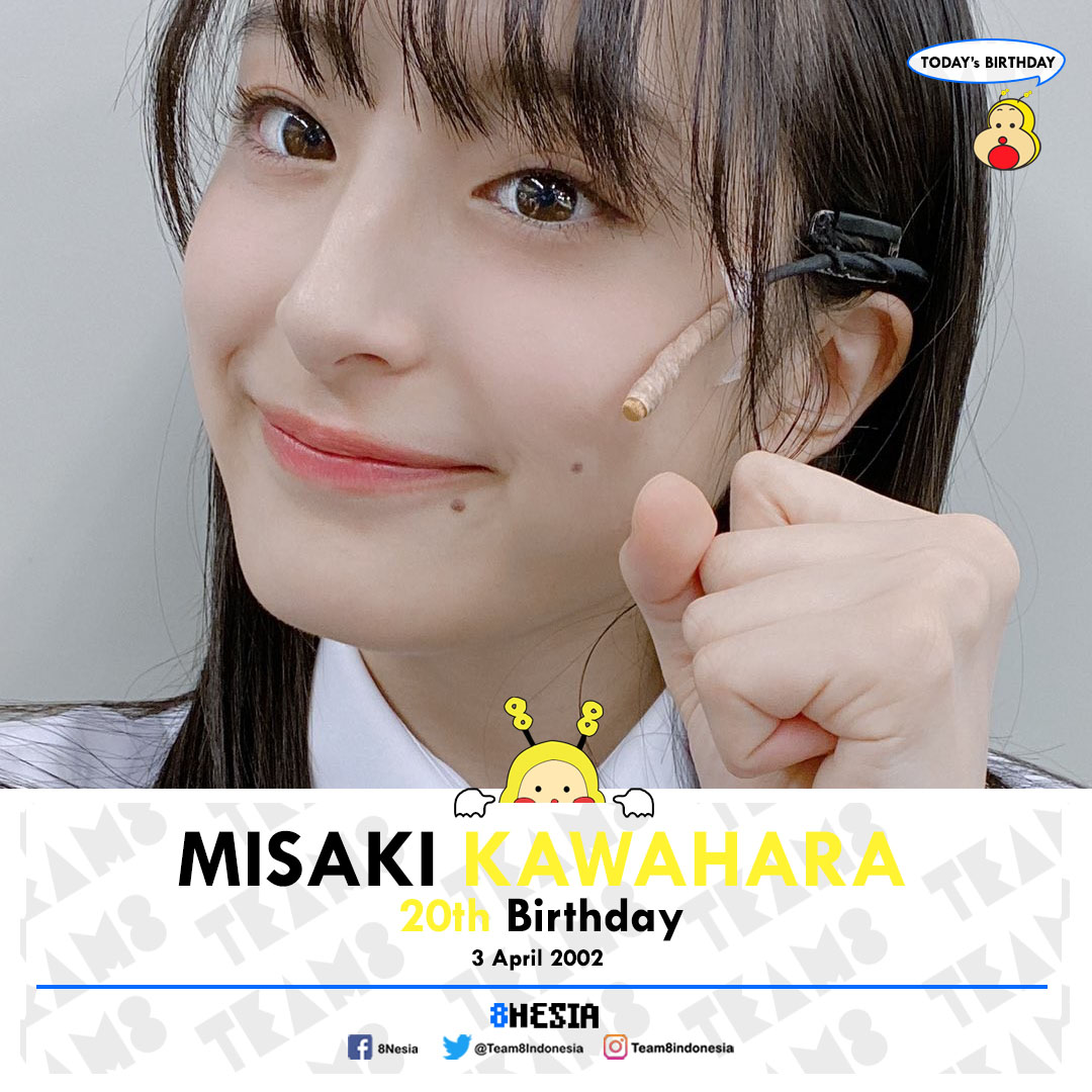 Team8Indonesia's tweet photo. Happy 20th Birthday Misaki Kawahara!
みっさーお誕生日おめでとうございます！
🎉🎂🎁🎈🥳🐝👸💃🐣🐟🍀🍊

#AKB48 #AKB48Team8 #BirthdayToday #川原美咲 #川原美咲生誕祭 #川原美咲生誕祭2022 https://t.co/9jl3EhKGzr