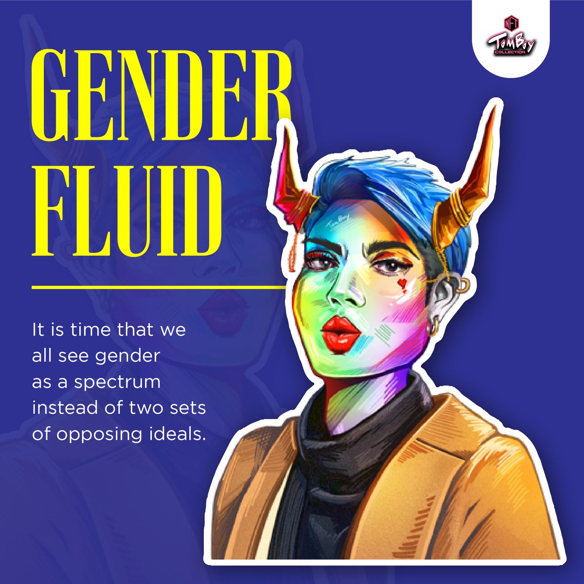 tomboy_nft's tweet photo. It is time that we all see gender as a spectrum instead of two sets of opposing ideals.
Join the discussion on Discord.
https://t.co/MecVL1RDO5
#IAmNonbinary #tomboy #womaninnft #tomboyNFT #selfExpression #womanicon #cryptowoman #womaninTech #nonbinary #nonbinaryicon https://t.co/3ybbrdBfUc