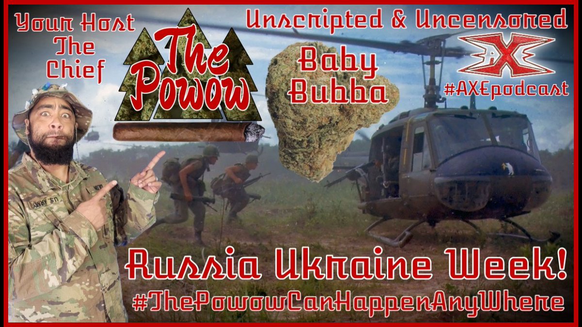 TheAXEpodcast's tweet photo. This is #ThePowow…roll it, light it, pass it! 💨THE POWOW #52💨 Baby Bubba💨Russia Ukraine Week 💨 #WeedLovers #Russia #Ukraine #AXEpodcast #ThePowowCanHappenAnyWhere #ThePowow #Podcast #Unscripted #Uncensored
⬇️⬇️⬇️⬇️⬇️⬇️⬇️⬇️⬇️⬇️⬇️
https://t.co/Jb5jjTtEGC https://t.co/34VAHSZyCs