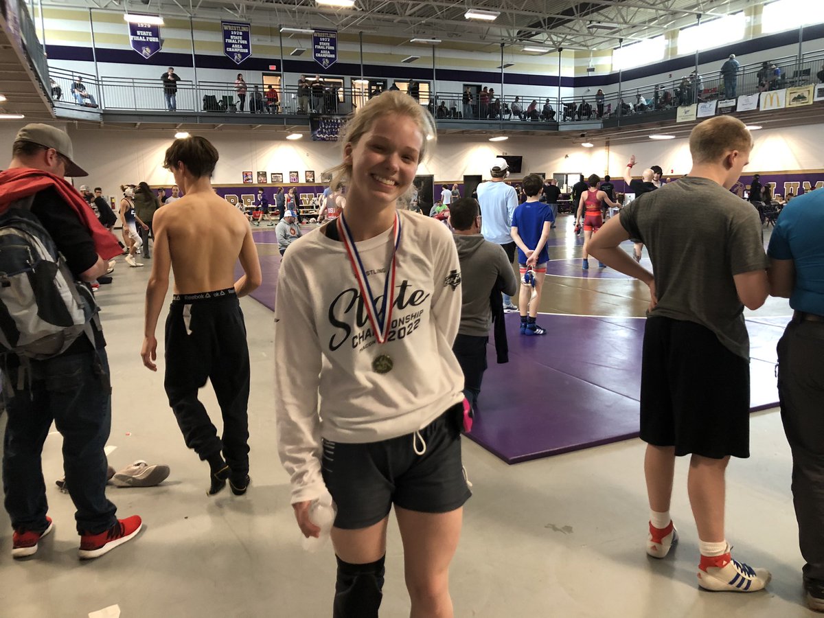 BluffWrestling's tweet photo. Huge shoutout to the kiddos competing today and getting in the extra work. Ella was back today doing what we expect of her and crushing! Couldn’t be more proud of her after losing her season this year to then come back and smash a state placer first match. #BuildtheBluff https://t.co/DHA0ryZgO3