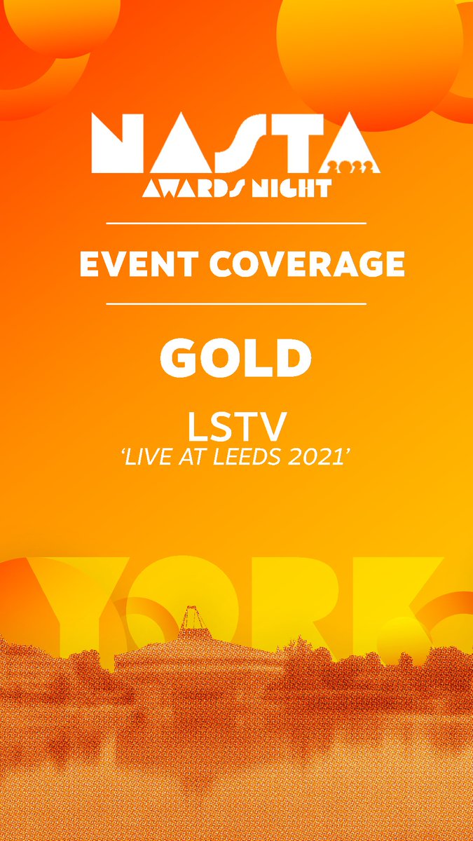 ystv's tweet photo. Congratulations to @LeedsStudentTV for winning Event Coverage this year🎸🎶🎉 #nasta2022 https://t.co/C6cXKvVWX3