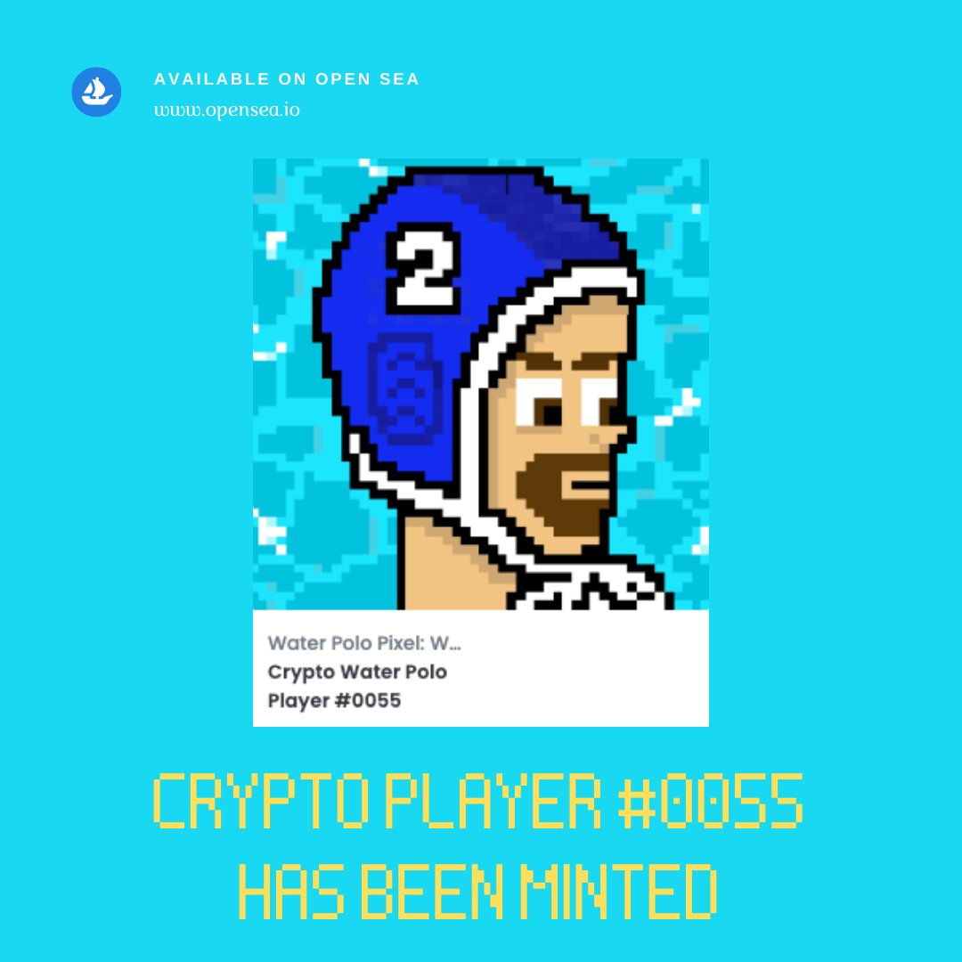 pixel_polo's tweet photo. Crypto Water Polo Player #0055 has been minted. #cryptoplayer #waterpolo #CryptoNews #NFT #NFTs #nftcollectors #nftcollectibles #nftart #waterpolopixel https://t.co/hiLkVvZPdY
