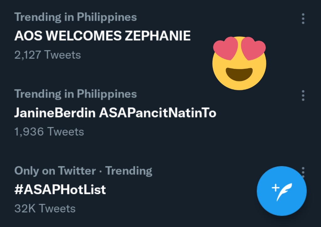 Yow trending na kayung dalawa tas  magkatabi pa kayu...galing men!!!
<a href="/imzephanie/">Zephanie</a> 
<a href="/janineOTOT/">not janine berdin</a> 
<a href="/ASAPOfficial/">ASAP</a>

JanineBerdin ASAPancitNatinTo
#asaphotlist