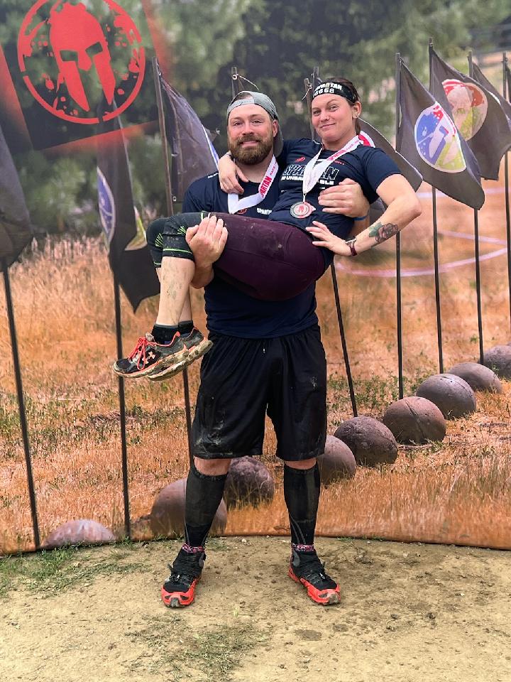 LastVoiceBender's tweet photo. First ever @SpartanRace in the bag! #SDSpartanSprint #20Obstacles #OuchMyMe https://t.co/sAA6fACZp0