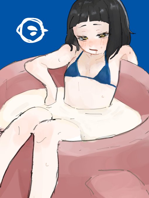 牛乳につけられてしなしなになるオ〇オの擬人化 