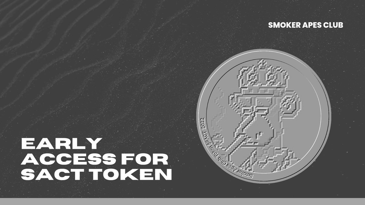 Early Access  For Smoker Apes Club Airdrop!
Task:
- Follow us: <a href="/SmokerApesClub/">Smoker Apes Club</a>
- Join discord: discord.gg/UXrFnpSeMr
- Like &amp; Retweet 
hashtag: #SACT $SOL #SolanaAirdrop #token #slp #Solana #Airdrop #solanaNFT #NFT
- Comment and tag 3 friend
- Fill Form: docs.google.com/forms/d/1zAFCo…