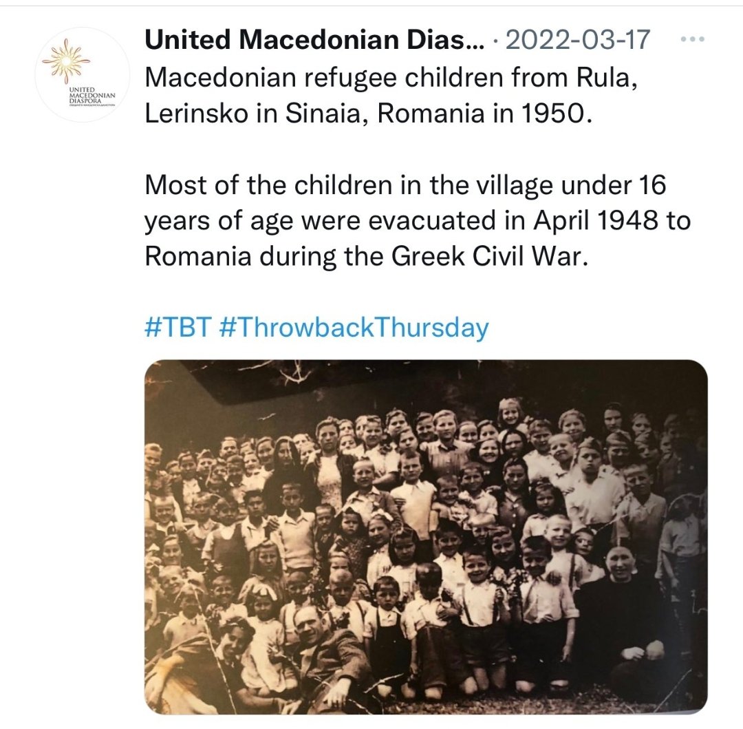 NikosChangez's tweet photo. What #genocide are you referring about @UMDiaspora? Could it be the actual #GreekCivilWar? Where 30000 #Greek children were stolen by the #CommIntern who conditioned themto despise their motherland #Greece?
Below the link debunking the #history revisionism
https://t.co/ABqGTL2Rp2 https://t.co/yKUd3AAusq