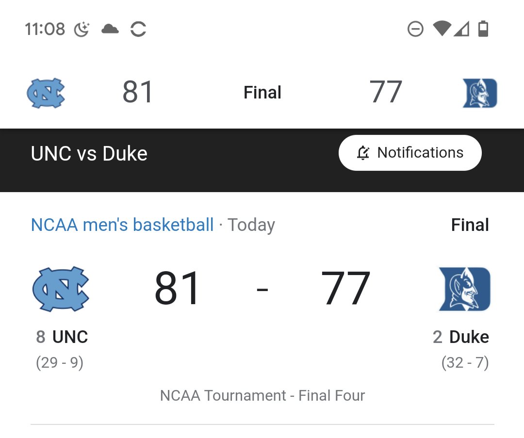 ailirjani's tweet photo. What an amazing game! #TarHeels #MarchMadness2022 https://t.co/Q16uGq0AXz