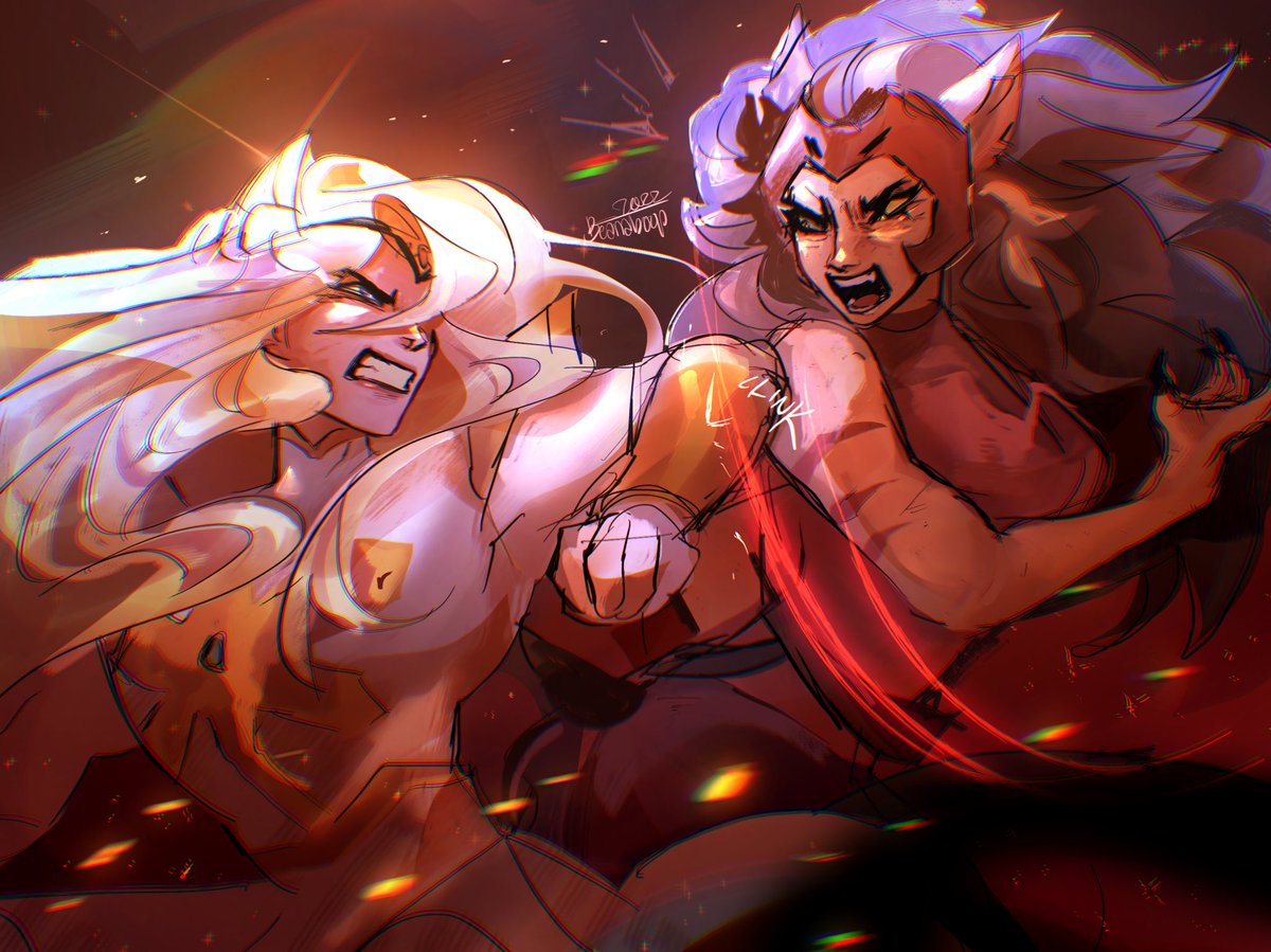 beanaboopp's tweet image. Smooochhhh smooc #catra #shera #catradora #sherafanart