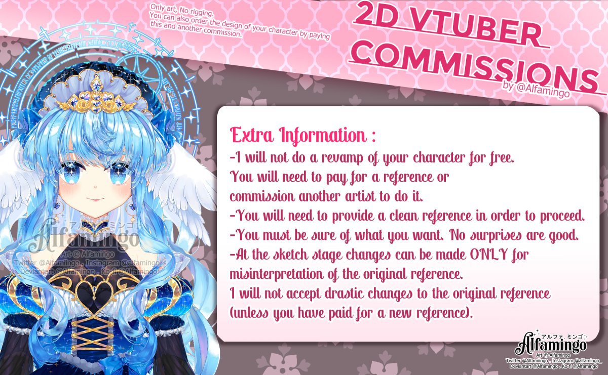 εїз Likes and RT are much appreciated! I would really like to work on a new model ૮ ◞ ﻌ ◟ ა💗
#commissionsopen #CommissionSheet #ENVtuber #VTuberUprising