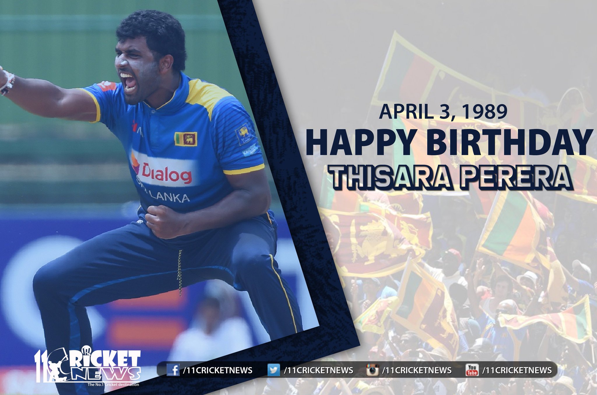 Happy Birthday \"Thisara Perera\" He turns 33 today 