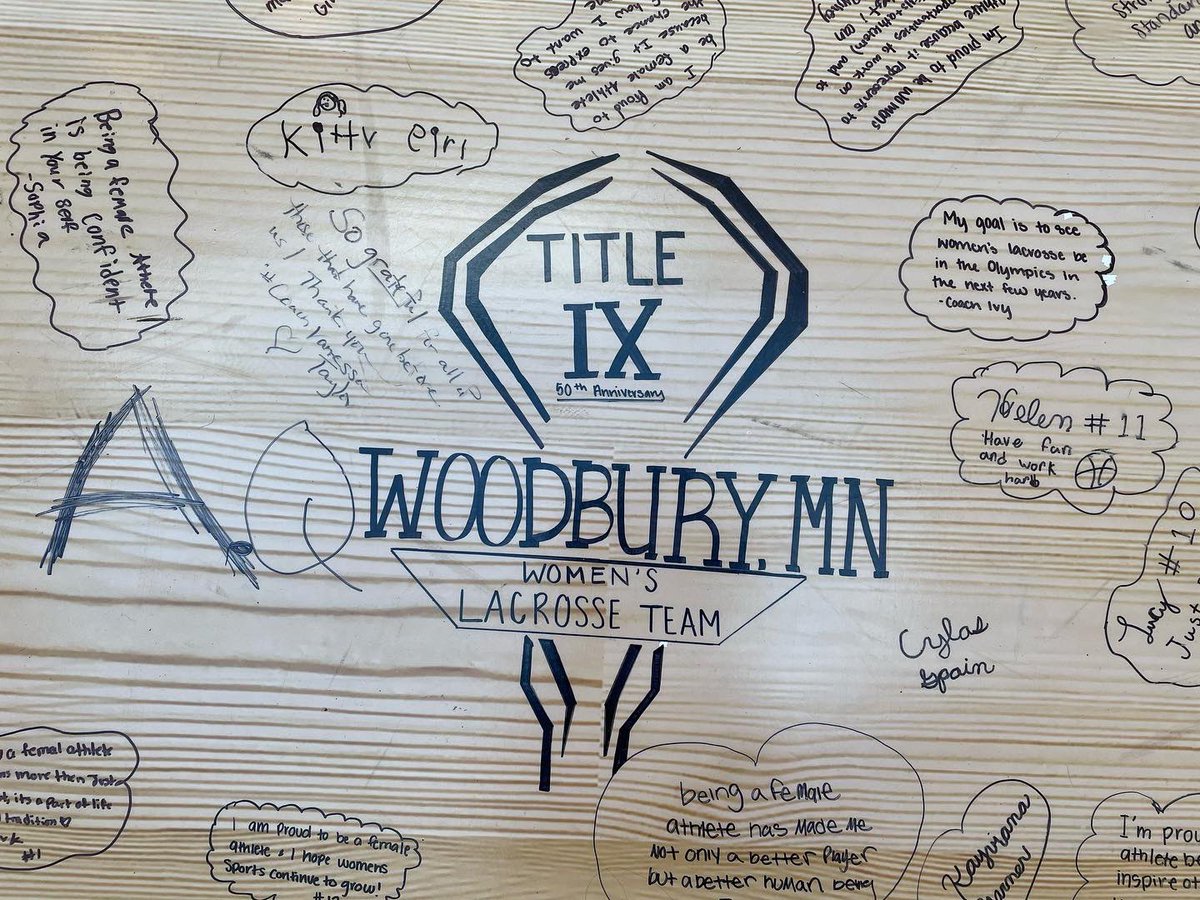 AllisonOlley's tweet photo. Very cool to see @WHSRoyalPride on 3M’s Court of Dreams at MOA recognizing the 50th Anniversary of Title IX. https://t.co/xE2ftT4Lo3
