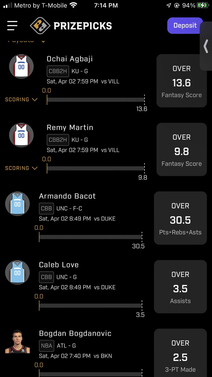 StAugBets's tweet image. CBB x NBA 5 Player Pick!! 
Tail at your own risk 🟡🟡🟡

Check out my entries on @PrizePicks! #OnlyAtPrizePicks app.prizepicks.com/entry-share/08…