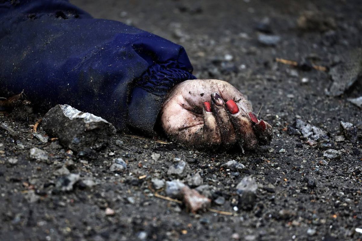 nrogeiro's tweet photo. Even knowing who is the invader, no one was prepared for the killing fields discovered by Ukr forces liberating east and west of the Kyiv Oblast. Mass graves, civilians executed (many with hands tied behind their backs), men and women killed in open air or hidden. The horror. https://t.co/9B1mZJZdSC