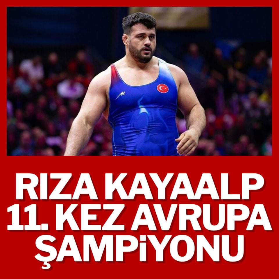 🥇 Rıza Kayaalp 11. kez Avrupa Şampiyonu 🇹🇷 

Macaristan’da düzenlenen Avrupa Güreş Şampiyonası’nda milli güreşçimiz hemşerimiz Rıza Kayaalp, grekoromen 130 kg. finalinde Azerbaycan’dan Beka Kandelaki'yi 4-0 yenerek ülkemizi gururlandıran #RızaKayaalp’i yürekten kutluyoruz. 👏