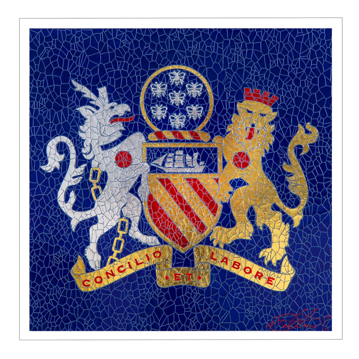 One of my finest-hand carved painted/gilded, print free to a RTer 🍀 x