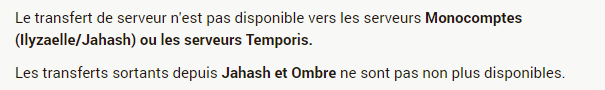 R4v3nGaming's tweet photo. @DOFUSfr B'soir ! J'ai voulu transfert un personnage d'Ily vers un serveur multi compte mais au moment de choisir le serveur, la liste est vide. Est-ce un soucis ou voulu ? merci d'avance ! https://t.co/EdtL6LPXbm