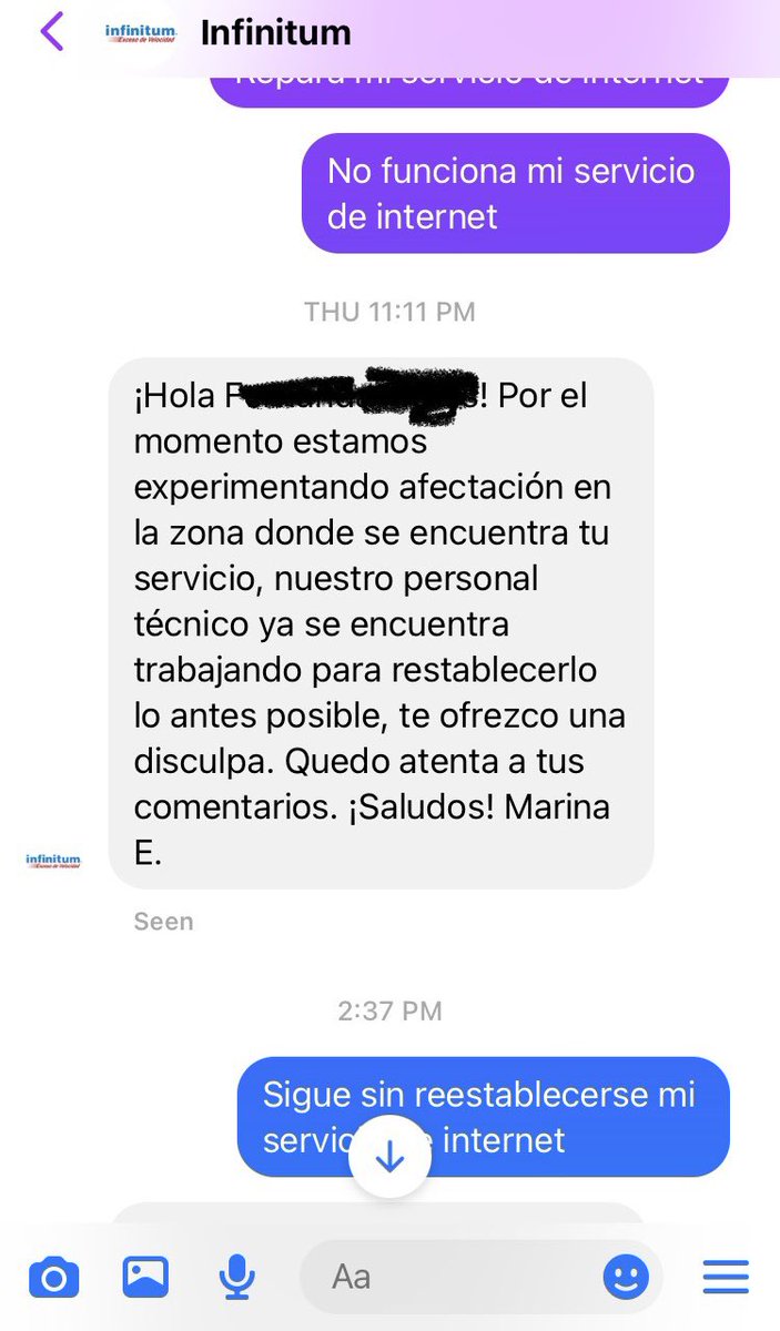 fernandabose's tweet photo. @TELMEXSoluciona Estas son las únicas respuestas que recibo, no hay información de cuándo lo van a reparar https://t.co/esDnOjaJvV