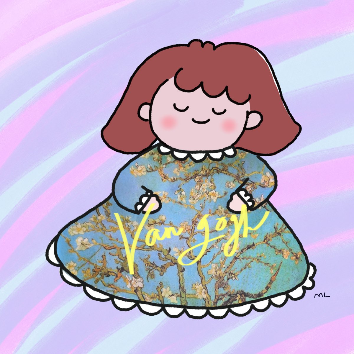 #그림설렘 일러스트 그리기
이번주 주제는 내캐릭터와 명화나 기존캐릭터 콜라보하기🎨
좋아하는 #반고흐아몬드나무 그림과 콜라보해서 그려봤다
이 그림도 #민팅 해볼까…?!👀
#NFTCommmunity #NFTs #NFT