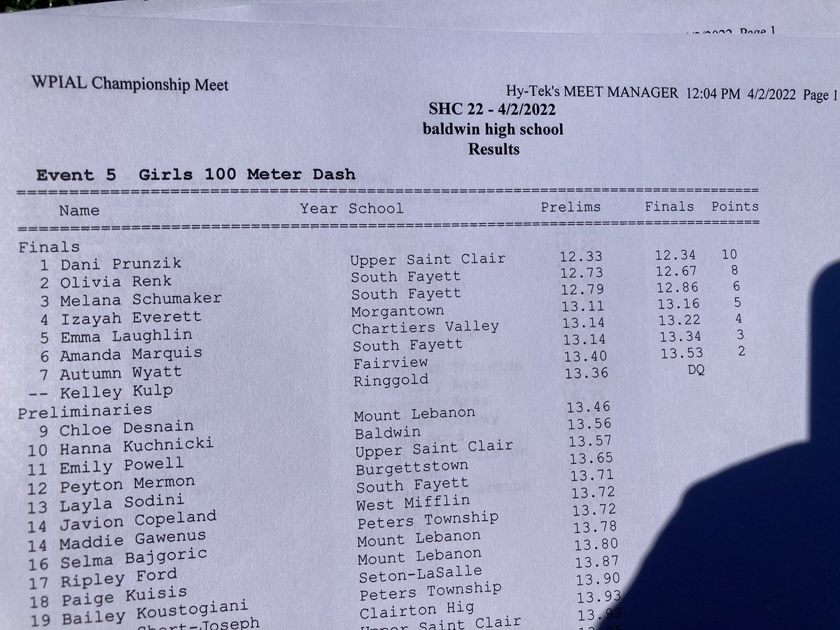 oldschooltrack's tweet photo. DOUBLING UP I: @daniprunzik of @USCTFXC swept the girls MPH events with her 12.34 and 25.57 clockings. #SouthHillsClassic @PennTrackXC https://t.co/AoN9KHHDi9