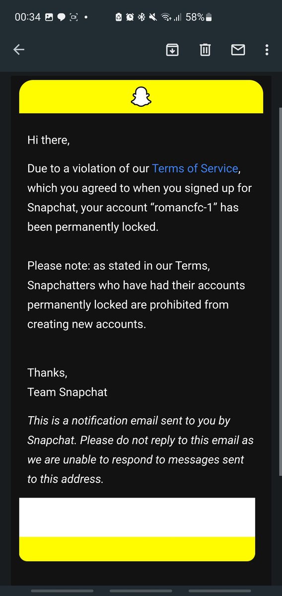 GladwinRoman's tweet photo. @snapchatsupport had my acount locked for no reason just got this email https://t.co/n4vRkDSeZd