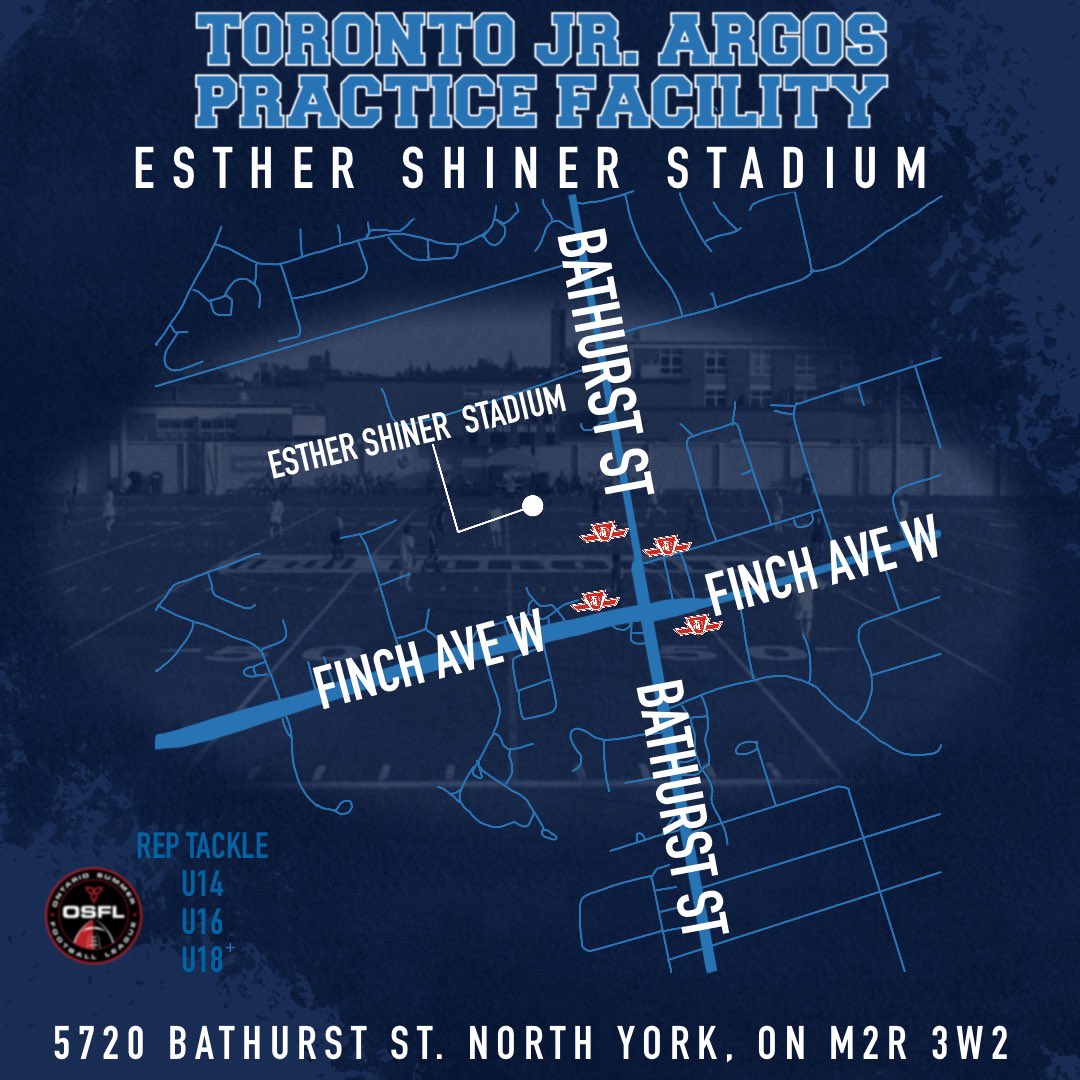 See you on Tuesday!! 😤🔵

📍 Esther Shiner Stadium

✔️ U 14
✔️ U 16
✔️ U 18+

#STRONGERTOGETHER #WeAreTorontoFootball #OSFL#SummerFootball