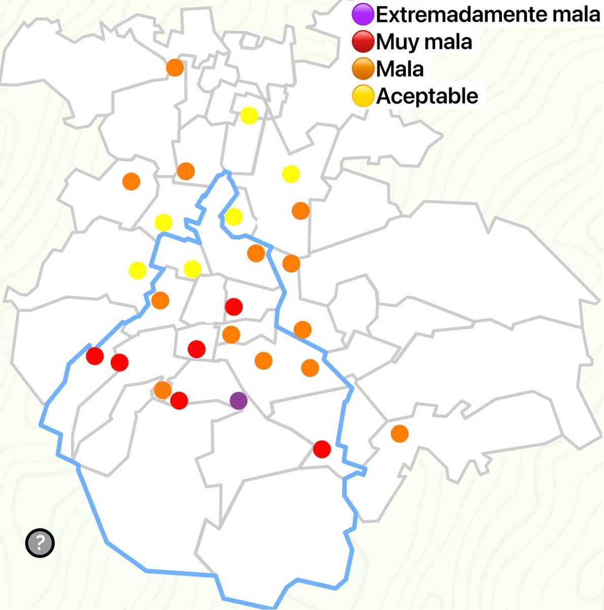 SkyAlertStorm's tweet photo. ⚠️Esta tarde predomina calidad del aire de mala a extremadamente mala 😷 en  #CDMX y EdoMéx por altas concentraciones de ozono, representando un riesgo muy alto para la salud.

✅EVITA hacer actividades al aire libre, porta cubrebocas y cierra puertas y ventanas. https://t.co/W7DPla4gik
