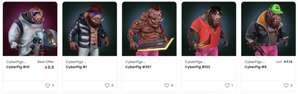 🔥 #CyberPigs  army is already here, they have arrived 🔥

opensea.io/collection/cyb…