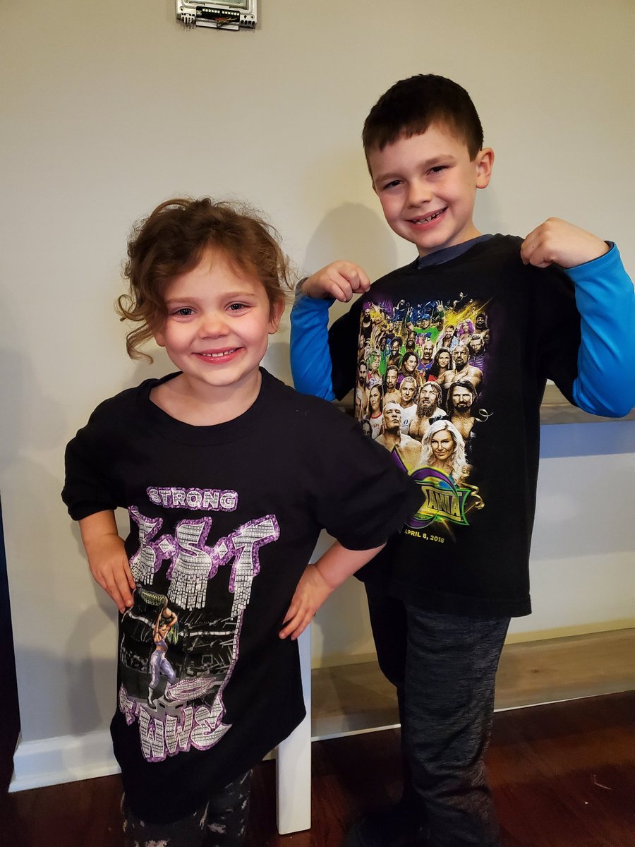 White Castle 30 piece on deck, DQ Blizzards in the freezer, favorite shirts on, we are ready for #WrestleMania Night One!