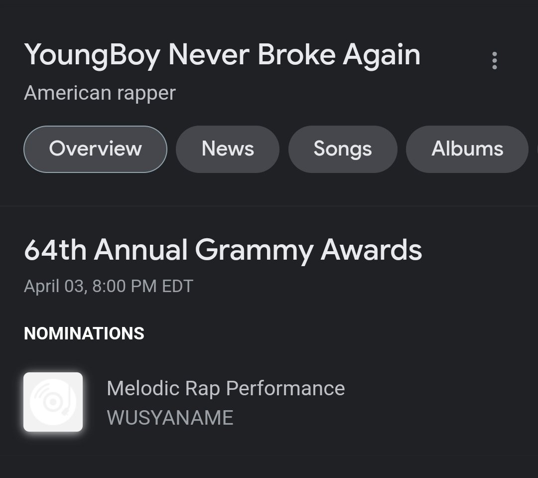 NBA_RapTV's tweet photo. BREAKING: NBA YOUNGBOY HAS BEEN NOMINATED FOR THE 64TH ANNUAL WRAMMYS‼️W OR L⁉️ https://t.co/BH3fEyoKeb