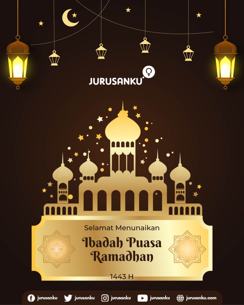 Segenap Tim Jurusanku mengucapkan:

Selamat menunaikan Ibadah Puasa Ramadhan 1443 H. Semoga ibadah kita hari ini diberikan kemudahan dan kelancaran