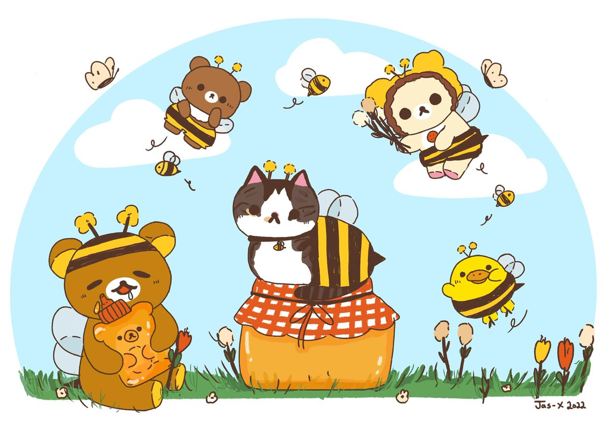 My friend’s cat san-x style 🐝🌷