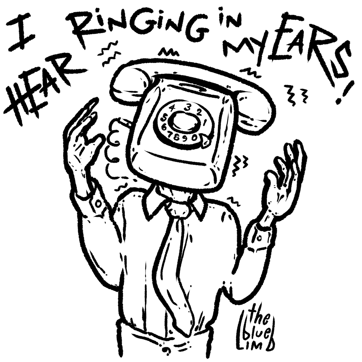 thebluelimb's tweet photo. Dialling off his head!

Thought about this! Do we even know what it is anymore? Would this image work with a smart phone?

#ringinginmyears #phonehead #telephone #alwaysringing #brrrrring #oldfashionphone #lookslikethe90s #dialphone #informationoverload #comix #thebluelimb https://t.co/RRy0yr6Xaf