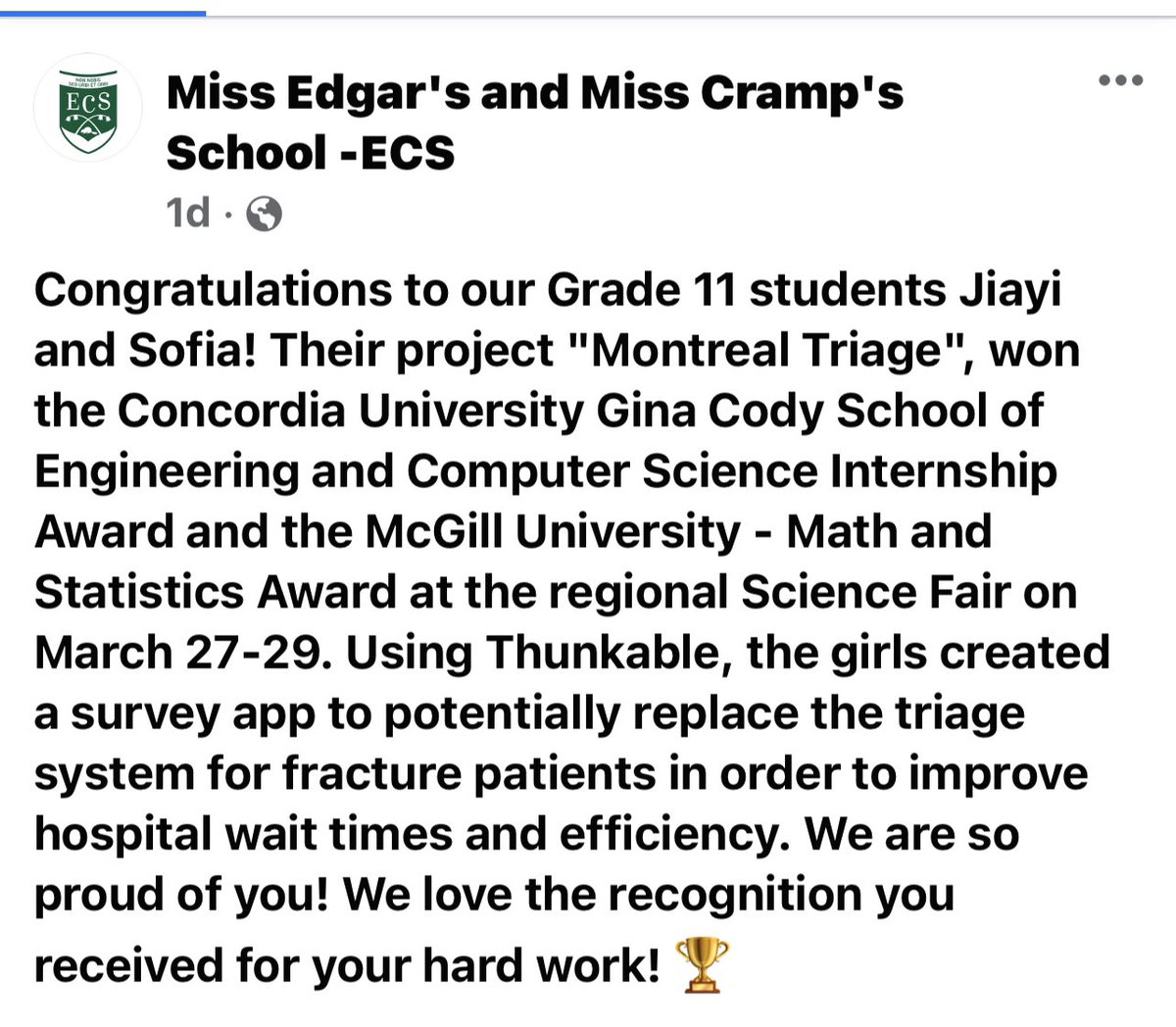 tongtongli6's tweet photo. 🎊Congratulations🎊.
Life is so good! When we come together to build a better future!!
So proud of your guys hard work🏆!
#NoCode #WomenWhoCode #girlsintech #STEM #survey #healthcare #edutech #100DaysOfNoCode #makewiththunkable #App #appdesign #appdevelopment #WomenInSTEM #tech https://t.co/8eGRUGW1zn