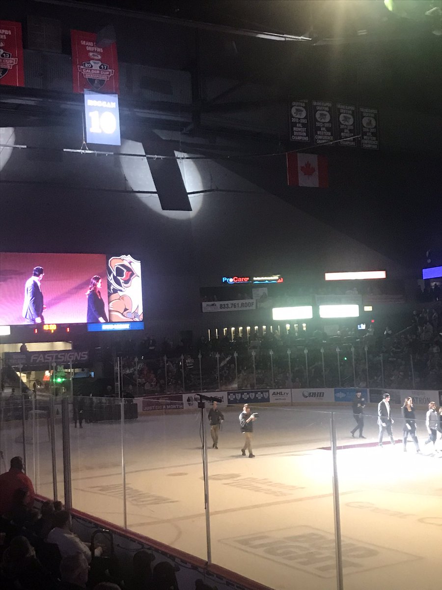 Great night out watching @griffinshockey hockey. #GoGriffsGo #MargaritavilleNight #10JeffHogganRetirement