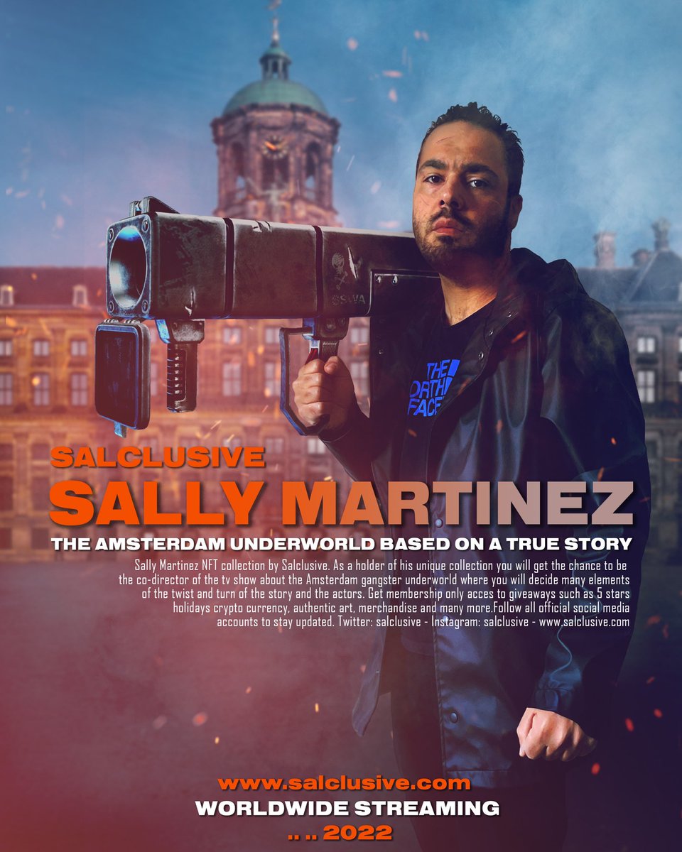What is the Sally Martinez #NFT collection all about? 

A creation of 10.000 unique #NFTs where holders will have membership only acces to give aways and co-director roles of the #movies &amp; #tvshows that we are making about the <a href="/Amsterdam/">Amsterdam</a> #gangster underworld.