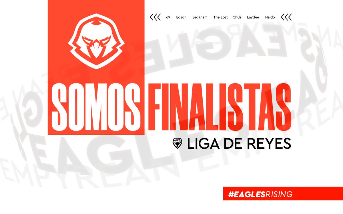 #ClashRoyale | Finalistas

-En el dia de ayer los chicos se lucieron en la semifinal de la <a href="/LDReSports/">👑Liga De Reyes👑</a> Vamoss a por ese título #EaglesRising 🦅
-<a href="/JuanCarlosXelor/">EMP | 69</a>
- <a href="/Edson__CR/">Edson ☕</a>
- <a href="/TheLost_CR/">Giovas</a>
- <a href="/CrChuli/">Chuli</a>
-<a href="/juanjarq/">juan</a>
- @NaldoJames18
- @JoseT2332