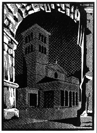 artistescher's tweet photo. Nocturnal Rome, 1934 https://t.co/dYKN1Iaf71 #surrealism #mcescher https://t.co/axUoQD62I8