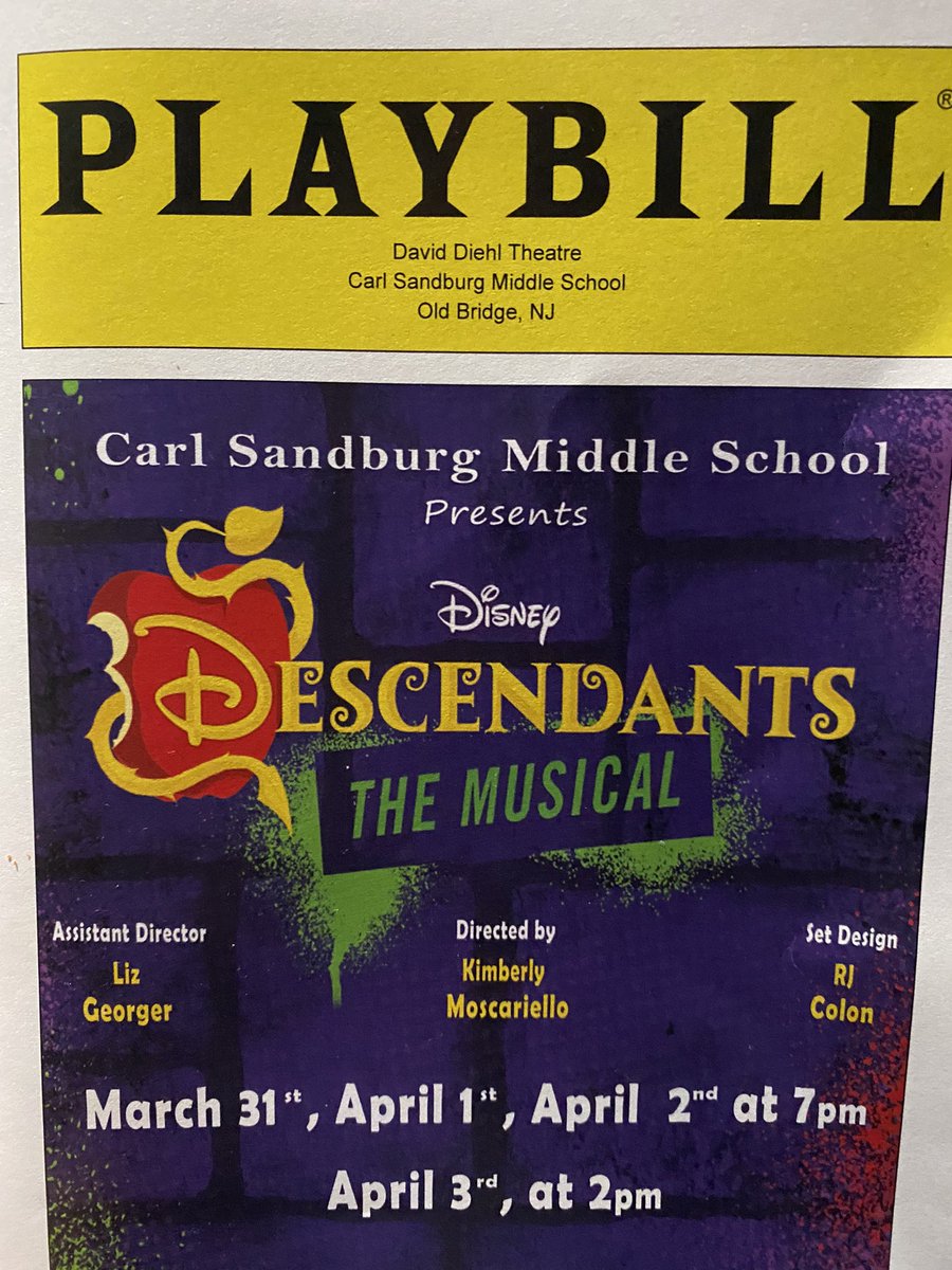 SupCittadino's tweet photo. Magic was in the air tonight at CSMS musical production of Descendants! Great job cast, crew, staff, and parents. https://t.co/SiOyQSdtdZ
